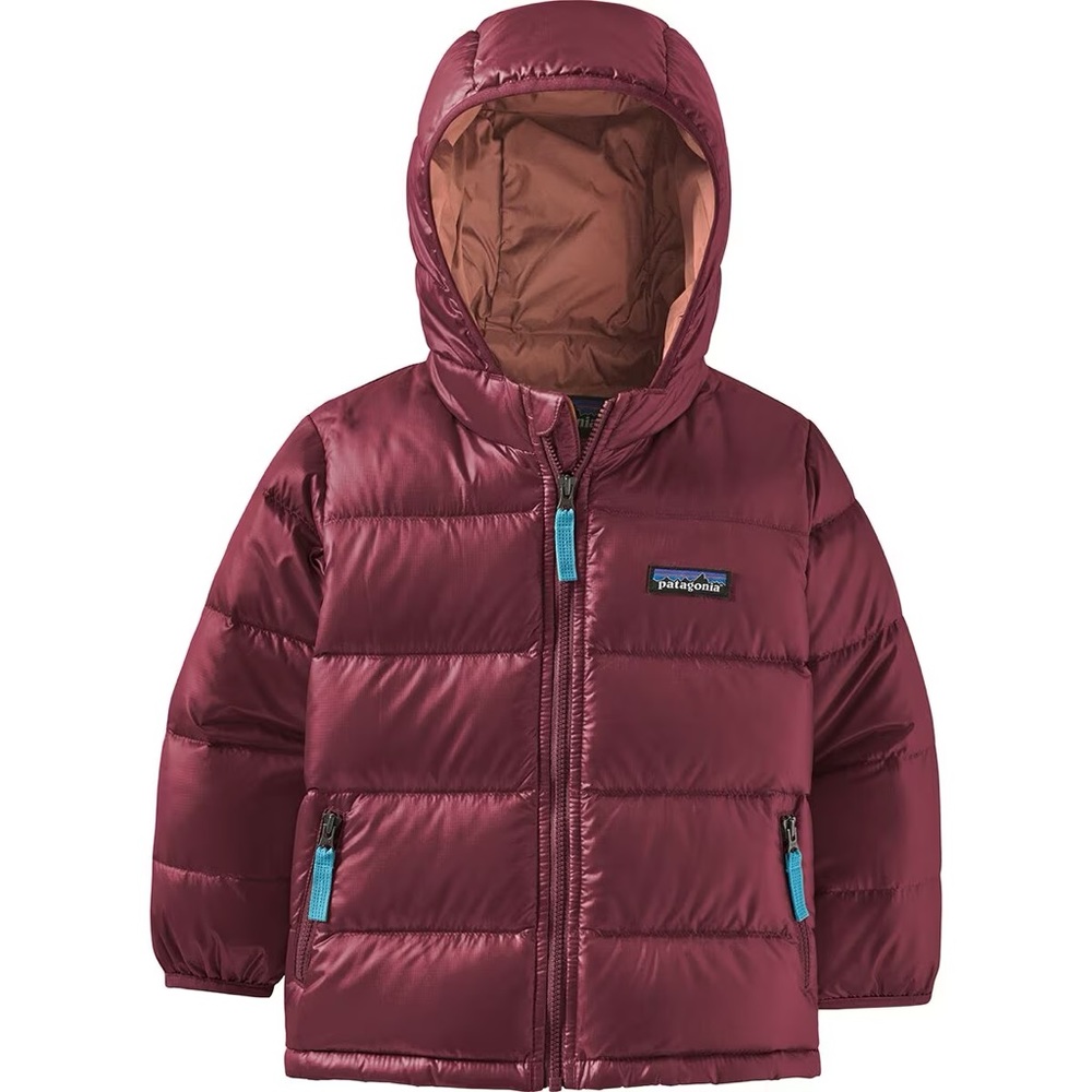 Patagonia Baby Hi-Loft Down Sweater Hoody, size 4T, color Chicory Red